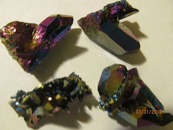 Small Handblown Cobalt Quartz Crystals