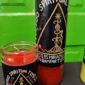 Voodoo Spiritual Temple Veve Logo Candle- Red