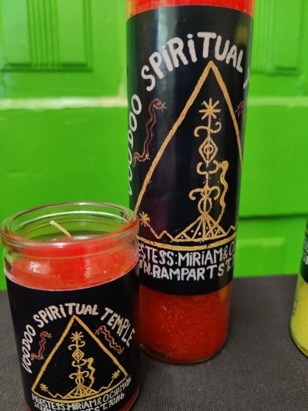 Voodoo Spiritual Temple Veve Logo Candle- Red